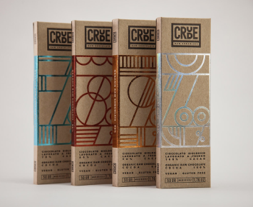巧克力包装设计,包装设计,原始生巧克力品牌Crude包装设计