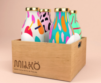 牛奶插画包装设计 牛奶全新创意包装设计 饮品包装设计 彩色包装设计 牛奶包装设计公司