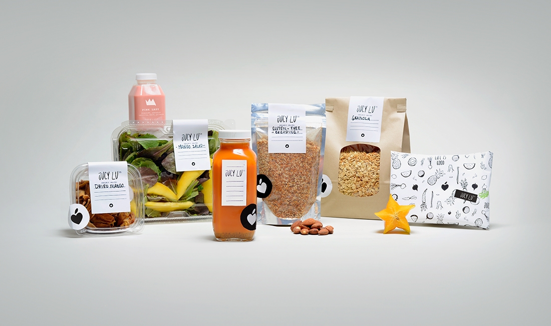 冷榨果汁和健康食品行业的品牌包装设计