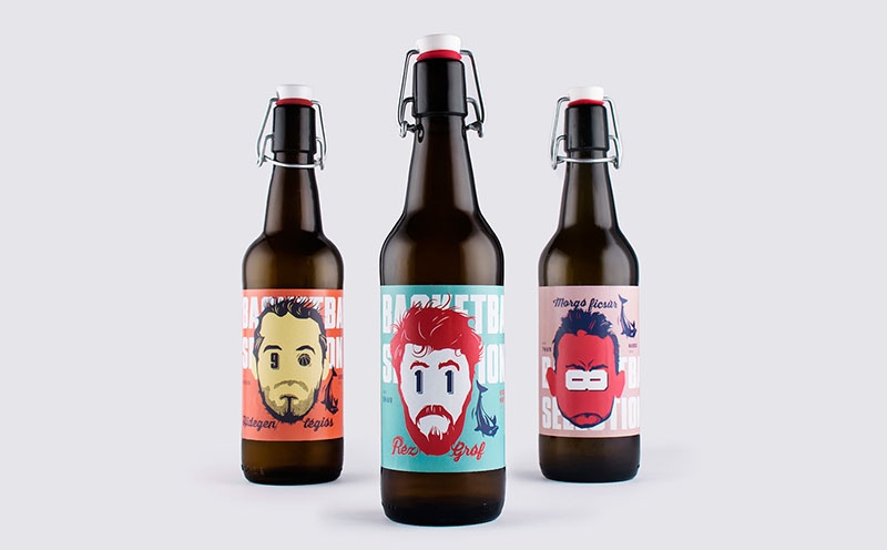 篮球主题啤酒插画包装设计-限量版啤酒瓶型标签包装设计