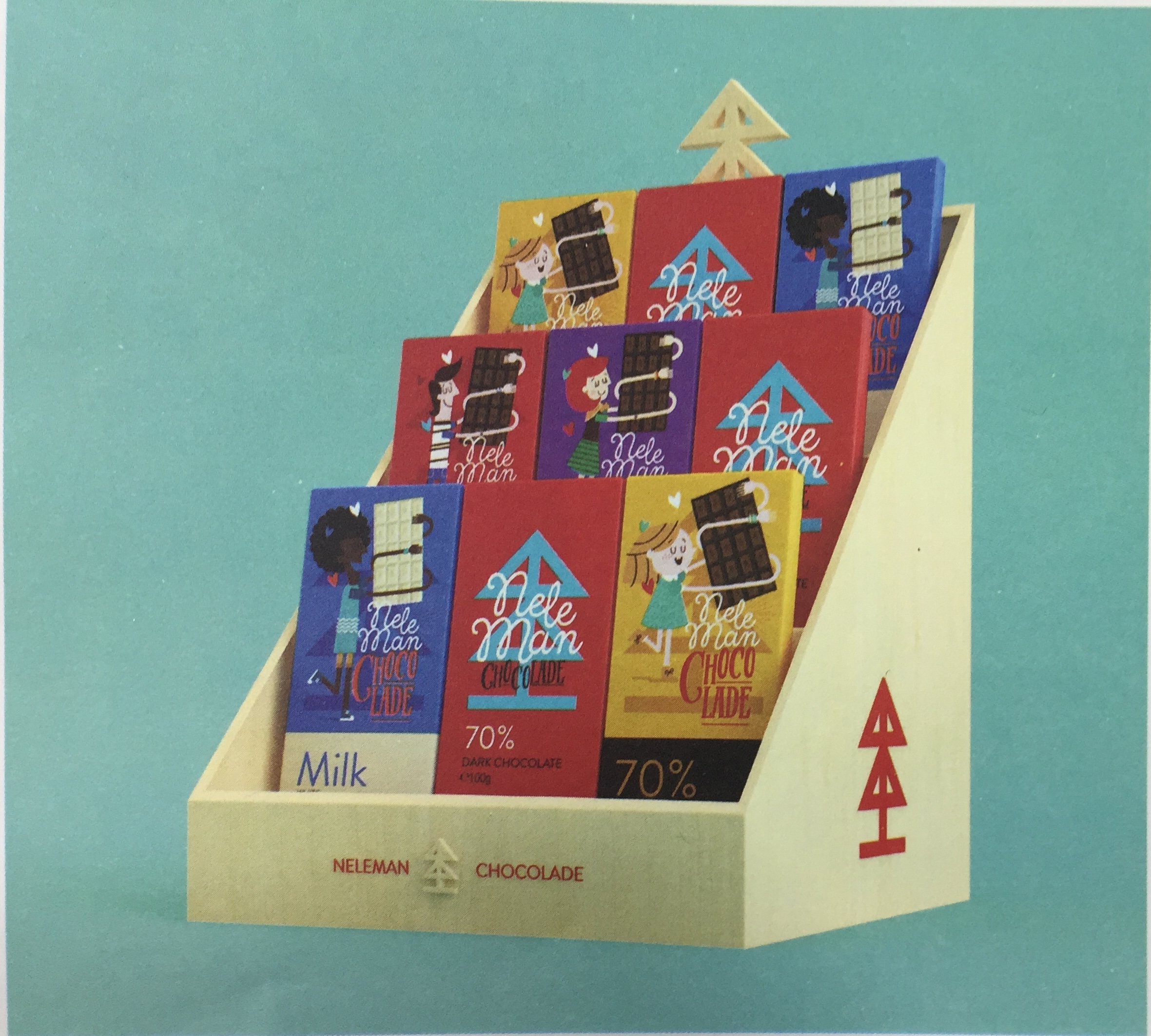 巧克力食品插画包装设计