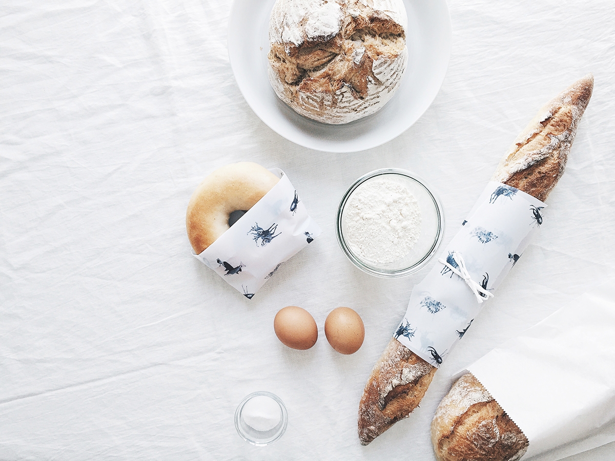 概念化早餐，面包与饼干食品饮料包装设计