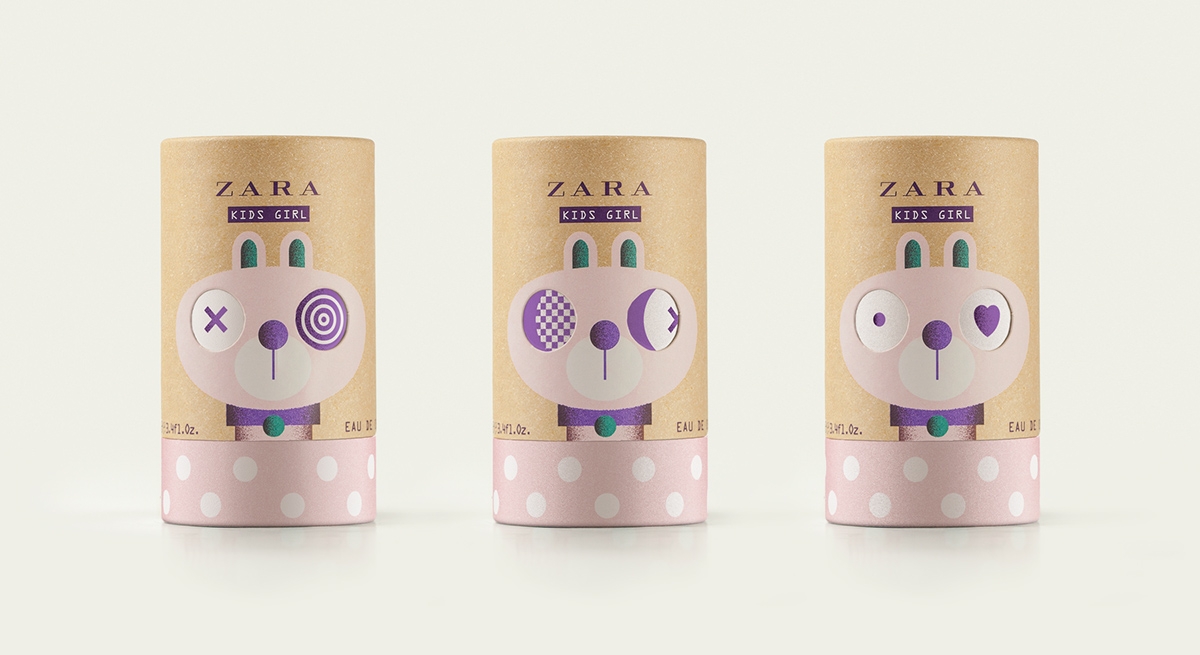 ZARA KIDS，用于婴儿的香水包装设计