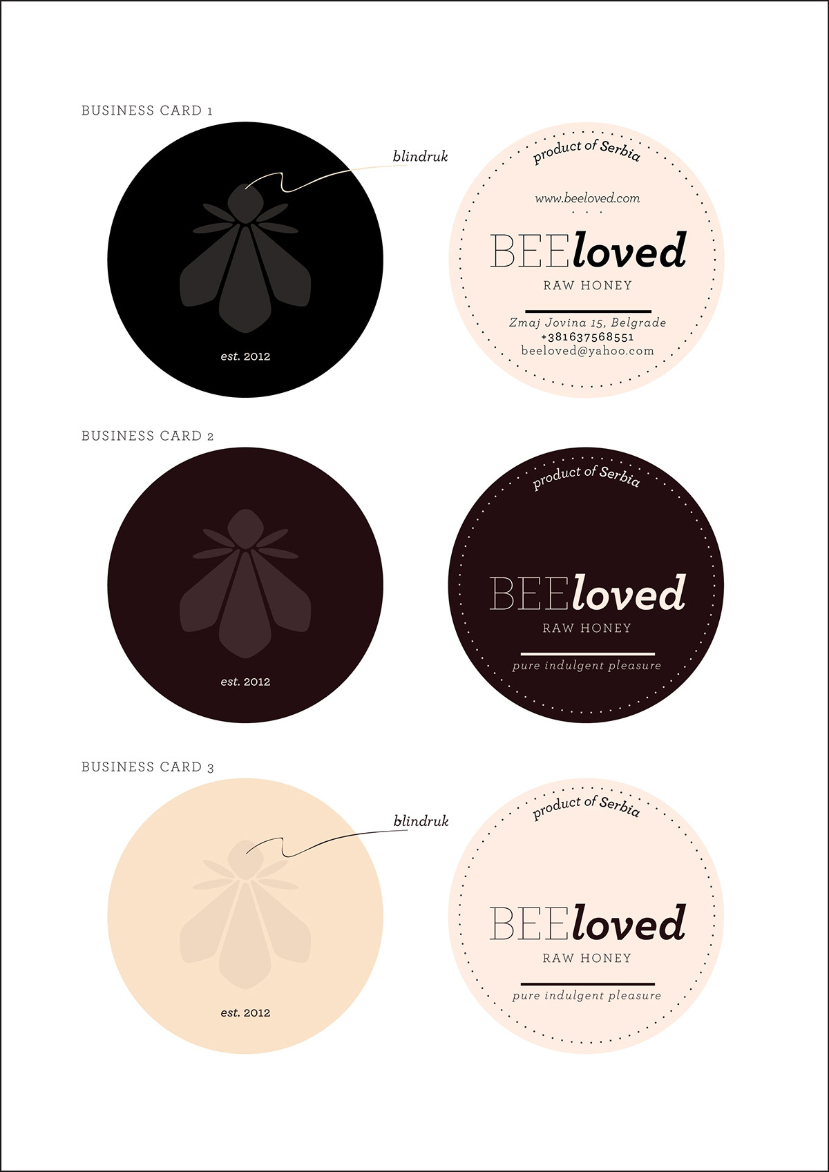 BEEloved honey蜂蜜创意包装设计卡片