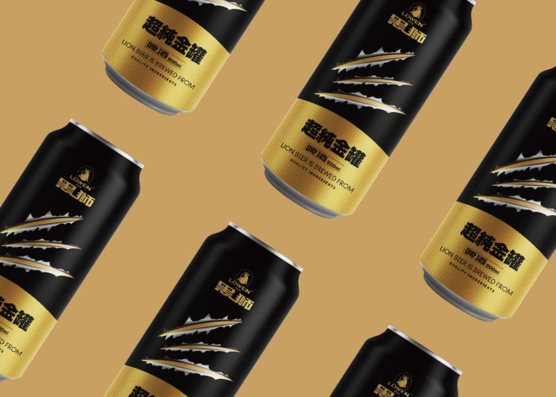 黑狮超纯金罐啤酒设计提报
