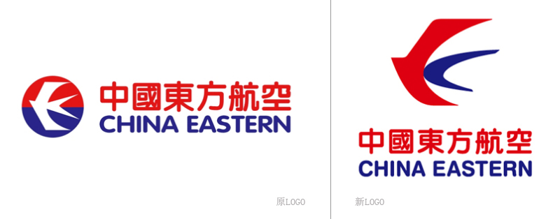 中国东方航空的新品牌logo设计是简洁而现代化