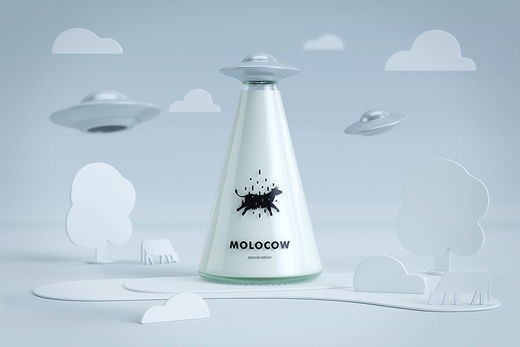 创意产品包装设计 被外星人绑架了的奶牛！