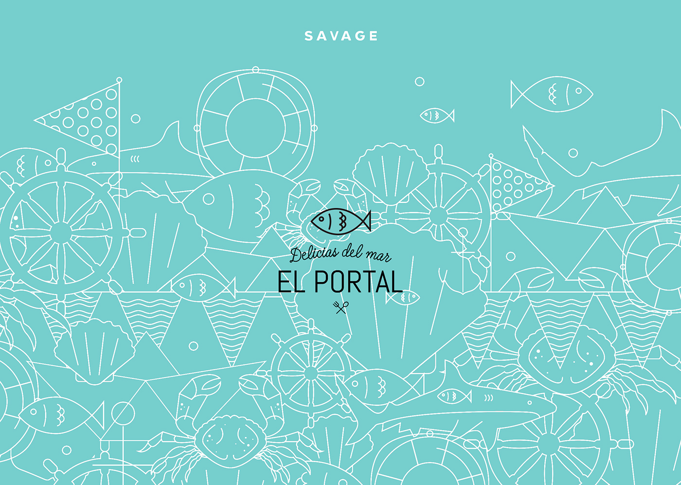 墨西哥El Portal海鲜餐厅视觉形象设计