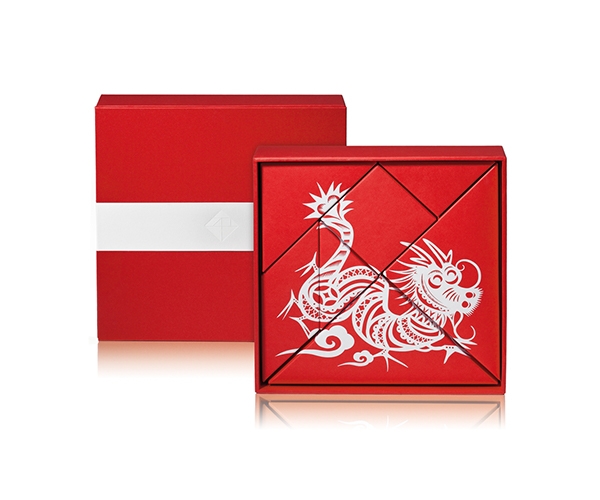 春节礼品盒包装设计，新年七巧板的妙用
