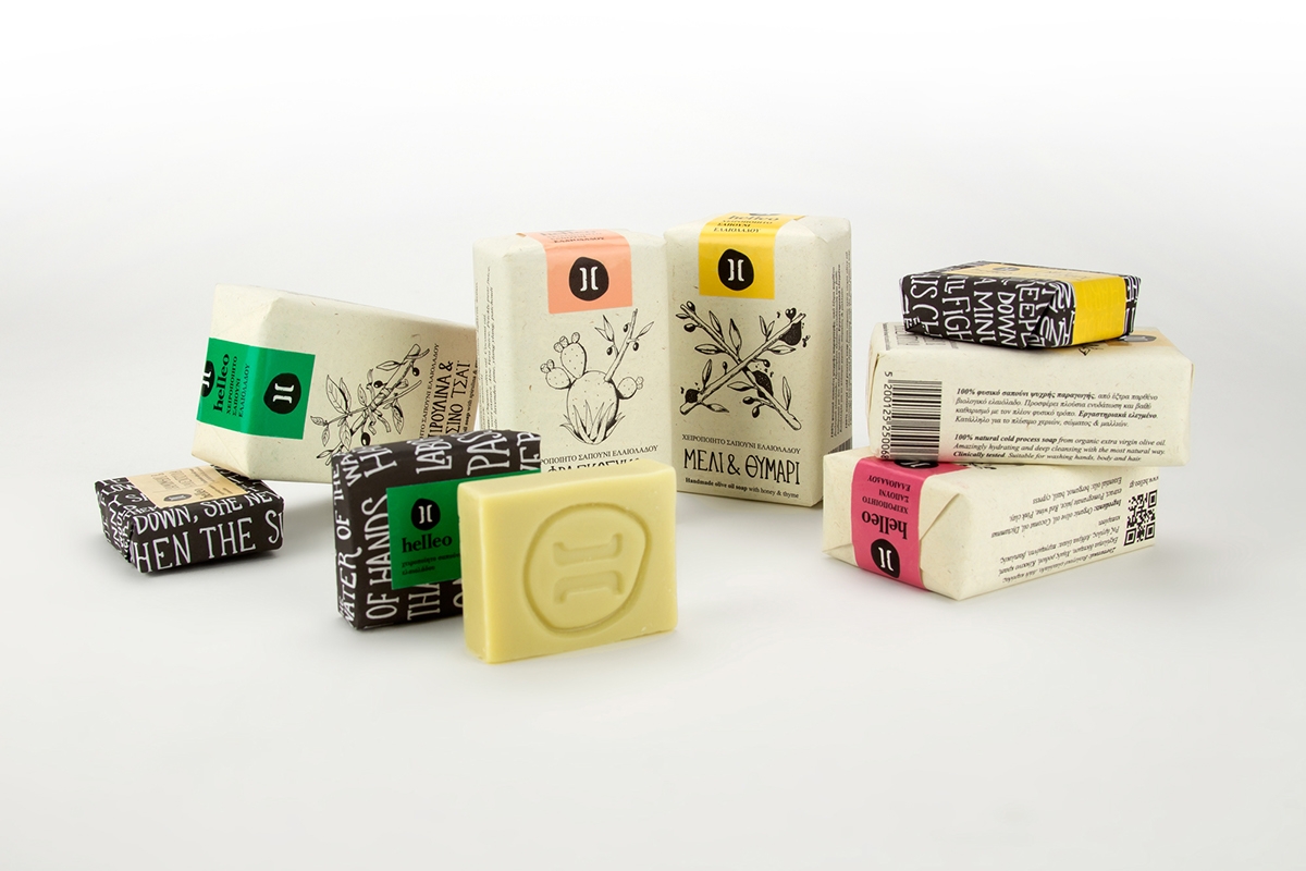 Helleo天然肥皂系列品牌包装设计，六个肥皂，六个故事