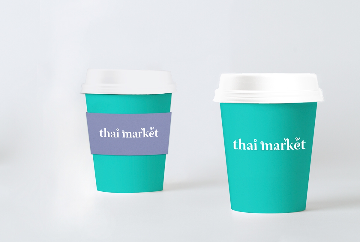 泰国快餐店的品牌设计，标志设计和包装设计