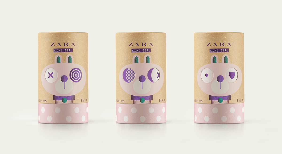 儿童化妆品之家-Zara婴儿儿童香水包装设计