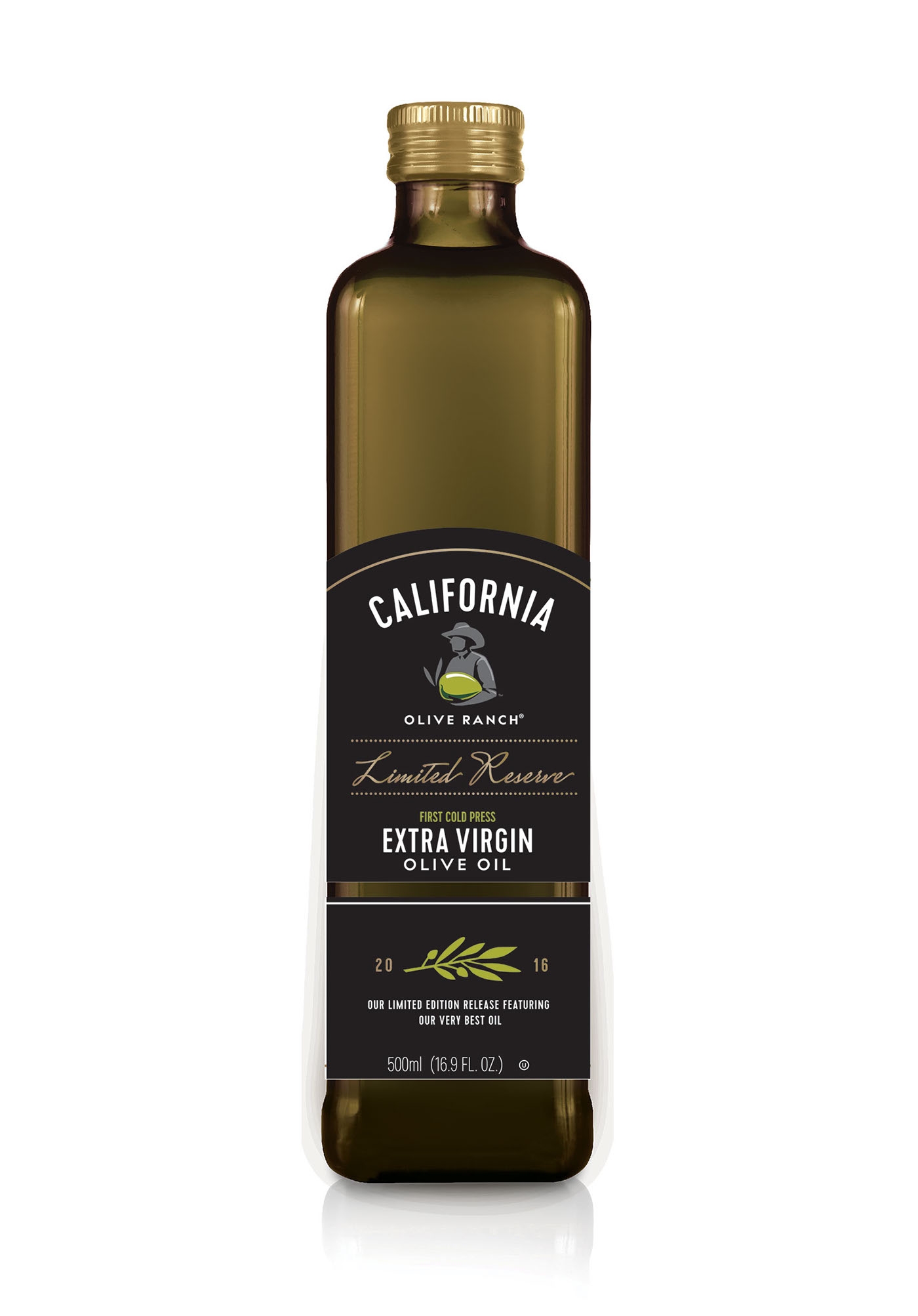 加州特级橄榄油瓶型标签包装设计