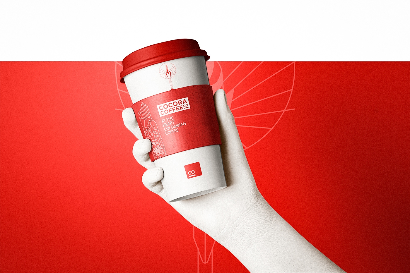 为一个咖啡杯，一个街角咖啡店，做整体的品牌包装设计