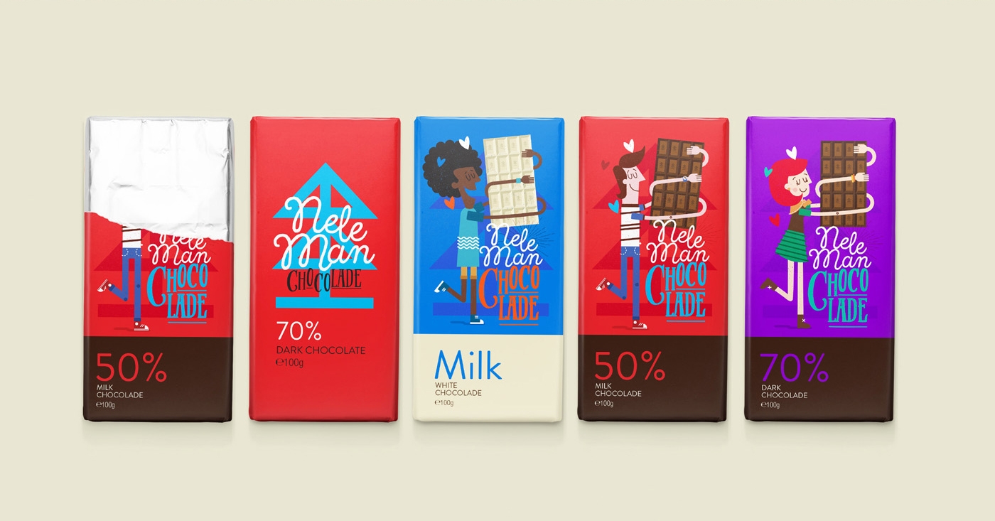 Neleman公司的童趣食品巧克力棒系列包装设计