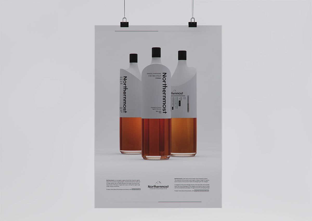  挪威白兰地酒品牌海报
