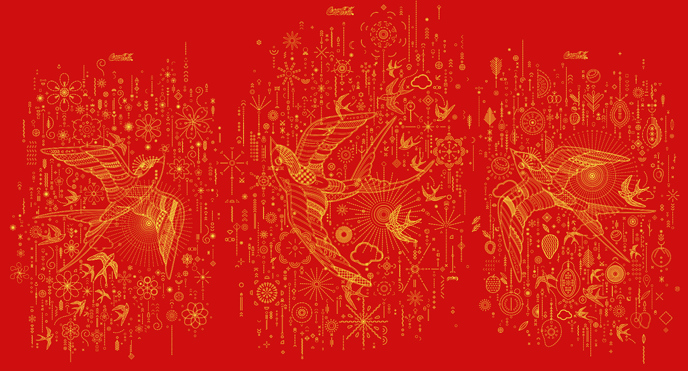 可口可乐越南版包装插画